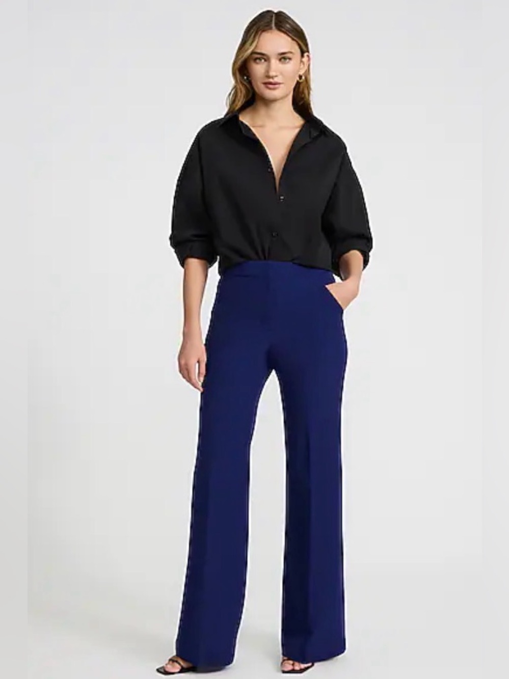 EDITOR HIGH WAISTED PANTS ROYAL BLUE